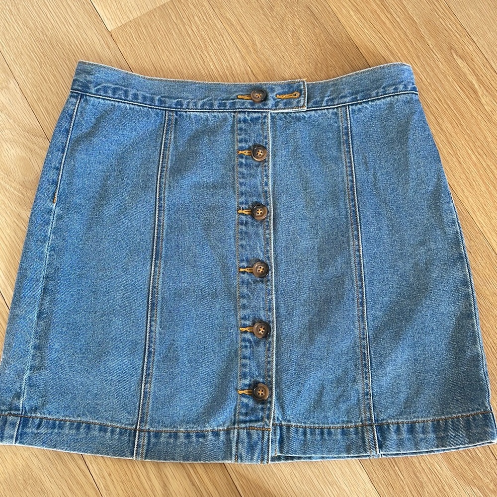 Denim Button Skirt Size Large